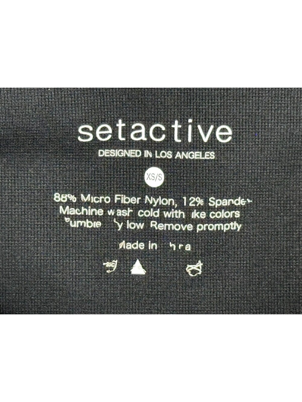 SET Active SculptFlex Leggings Black High Rise Ribbed Seamless Yoga Pants XS/S - Picture 6 of 8